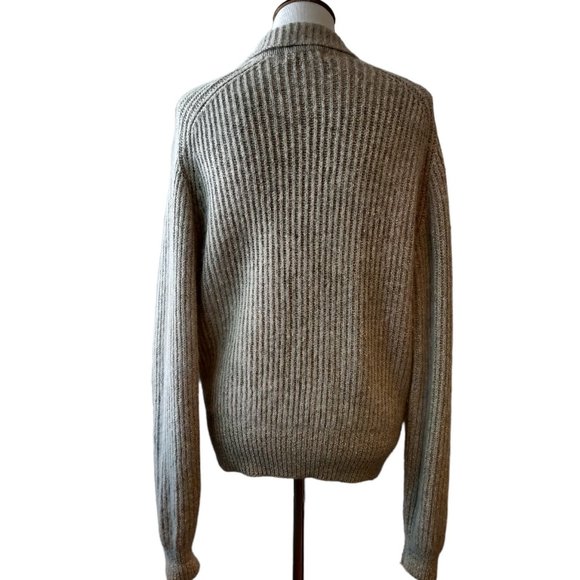 Liz Claiborne Collection Womens Gray Silk Angora Blend Button Grandpa Cardigan L - Picture 3 of 11